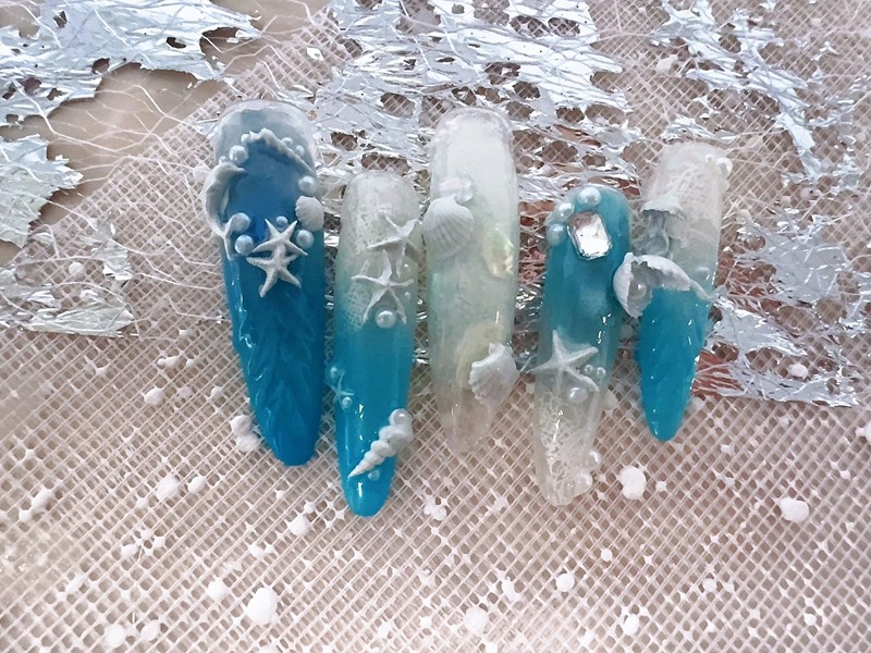 集红堂彩妆学校学员美甲作品2